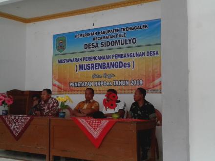 Musrenbangdes Penetapan RKPDes Tahun 2019 Desa Sidomulyo Kecamatan Pule Kabupaten Trenggalek